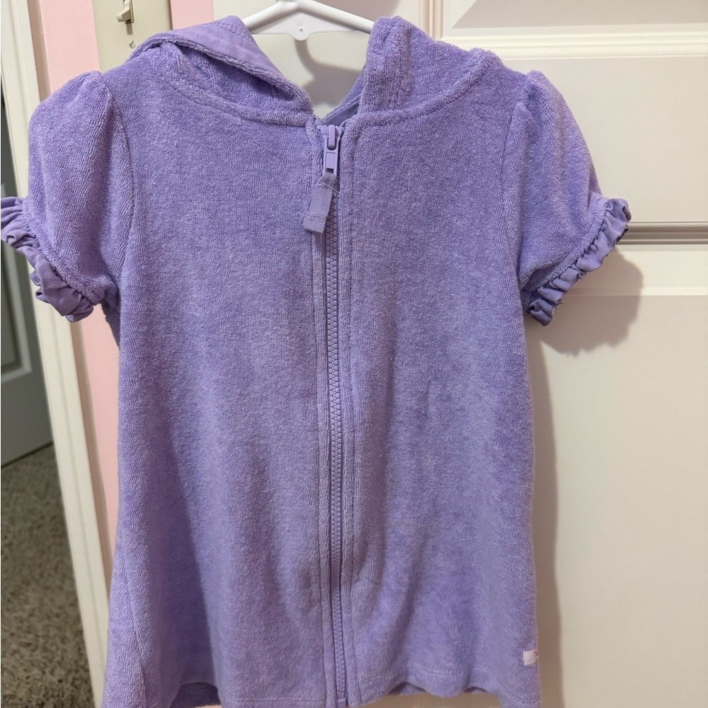 Ruffle Butts Purple Hooded Sweatshirt with Zipper